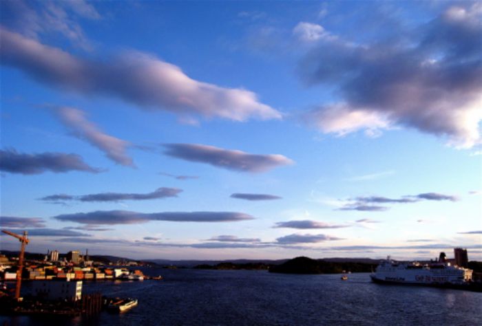 Cloudscape over Oslo harbour, 2010