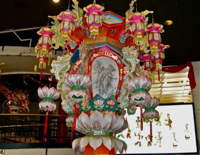 Chinese lantern  -  enter dragon  - left - on motorbike ...