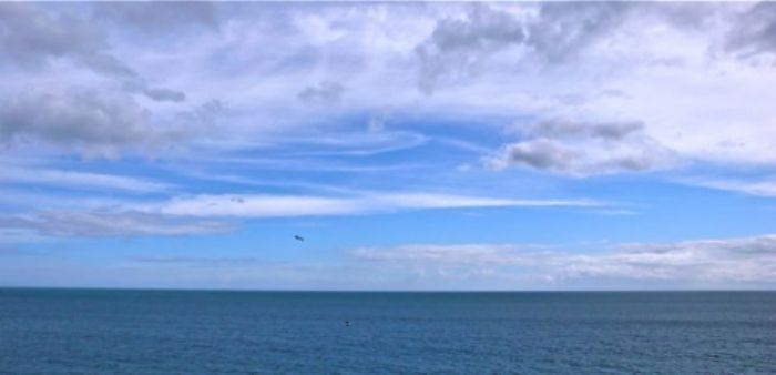 Blue sky over Burgh Island ...