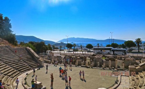 Bodrum - amphitheatre with view of harbour and castle