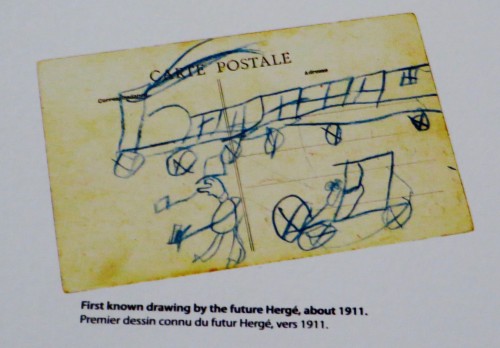 First known drawing by Hergé ...