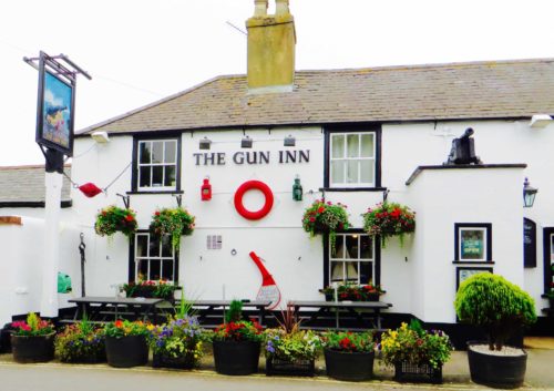 The 'Gun Inn', Keyhaven, offers a welcome lunch ... 